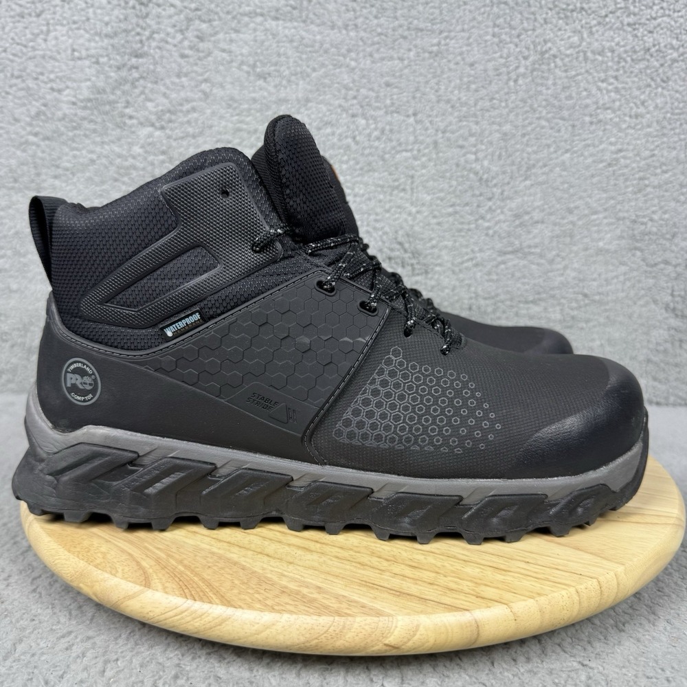 Timberland Pro Ridgework Mens 11 Black Waterproof Work Composite Safety Toe Mid